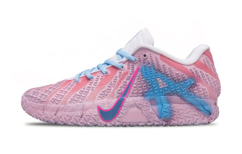 Nike Ja Morant 3 Abrasion Resistant Low top Basketball Shoes Unisex Pink Blue