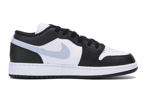 Jordan Air Jordan 1 Abrasion Resistant Slip Resistant Low top Vintage Basketball Shoes Men’s Black White Blue