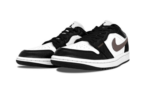 Jordan Air Jordan 1 Maillard Style Abrasion Resistant Low top Vintage Basketball Shoes Unisex Black Brown