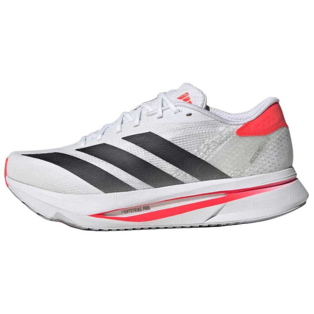 Adidas Adizero SL2 Lightstrike Pro Marathon Physical Fitness Test Physical Examination Running Shoes Women’s White Red