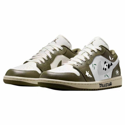 Jordan Air Jordan 1 Vintage Basketball Shoes Unisex Low Top White/Green