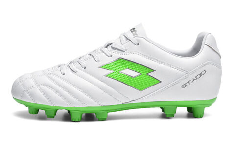 LOTTO FG Firm Ground Firm Ground Cushioning Slip Resistant Cushioning Slip Resistant Soccer Shoes Men’s Black White