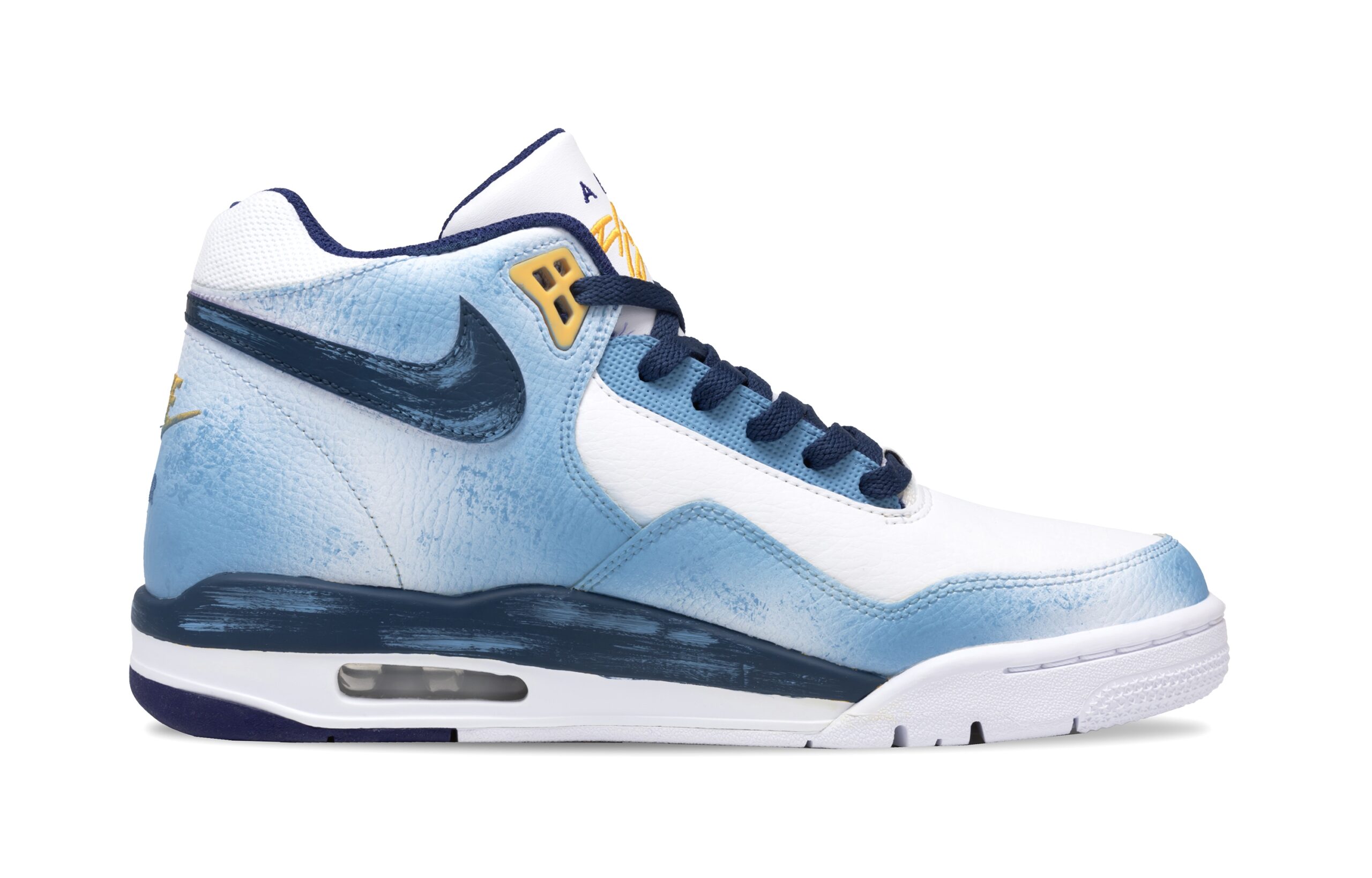Nike Flight Legacy Vintage Basketball Shoes Men’s Mid Top White/Blue/Black