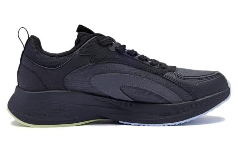 QIAODAN Cushioning Abrasion Resistant Slip Resistant Low top Running Shoes Men’s Black Gray