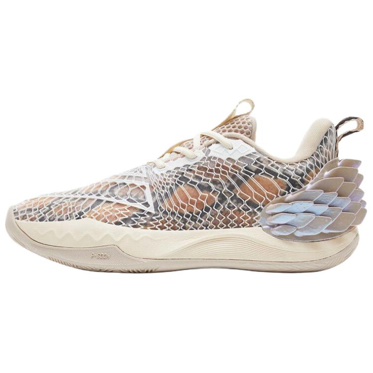 PEAK Taichi Triangle 4.0 Basketball Shoes Men’s Low Top Floral Gray Brown