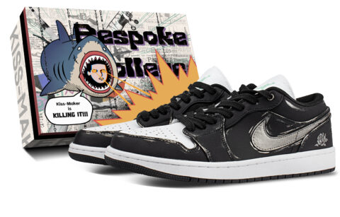 Jordan Air Jordan 1 Slip Resistant Abrasion Resistant Low top Vintage Basketball Shoes Unisex Black