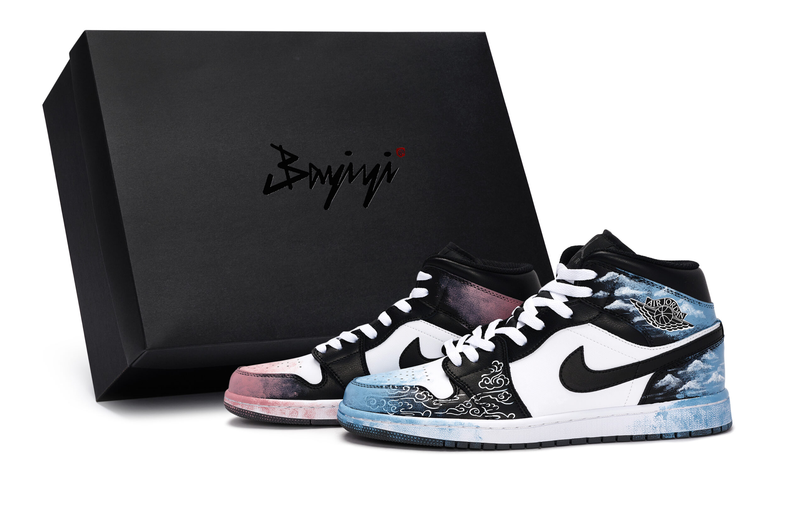Jordan Air Jordan 1 Mid top Vintage Basketball Shoes Unisex Blue