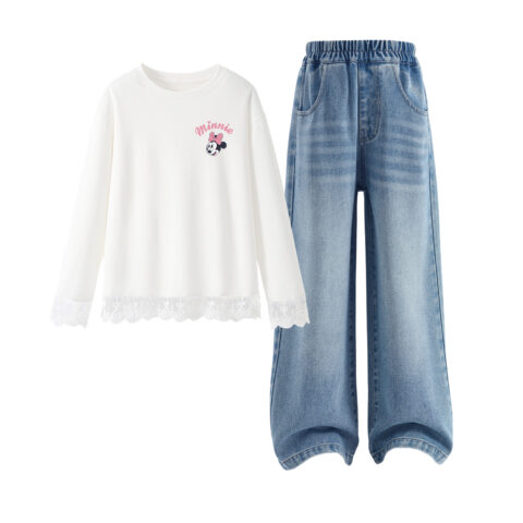 Di's Eye K White+Solid Color Denim Light Blue