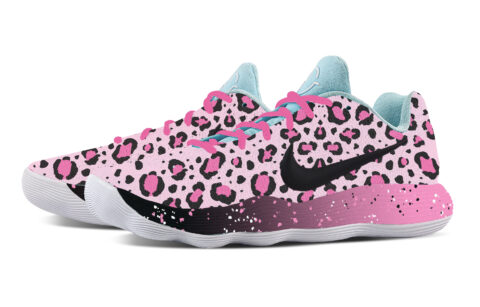 Nike Hyperdunk 2017 Rainforest Leopard Print Cushioning Coverage Support Low top Basketball Shoes Men’s Black Pink