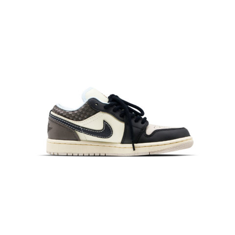 Jordan Air Jordan 1 Low Heat Mocha Low top Vintage Basketball Shoes Unisex Black Brown