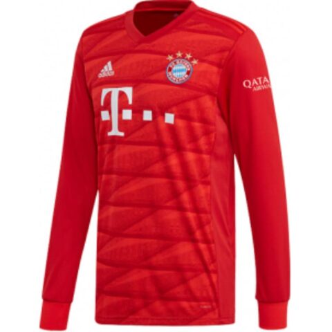 Adidas Bayern Munich Black Soccer Jersey 2019 20 Season Men's Red