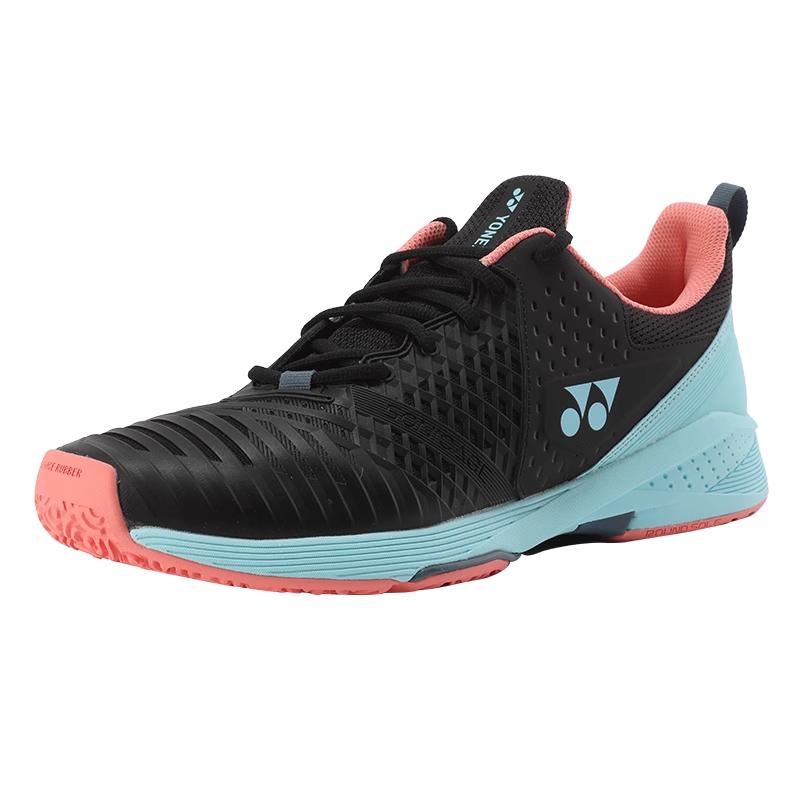 YONEX Comfortable Breathable Low top Tennis Shoes Unisex Black Sky Blue