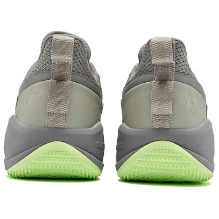 QIAODAN Slip Resistant, Abrasion Resistant, Super Light Low top Basketball Shoes Men’s Gray Green