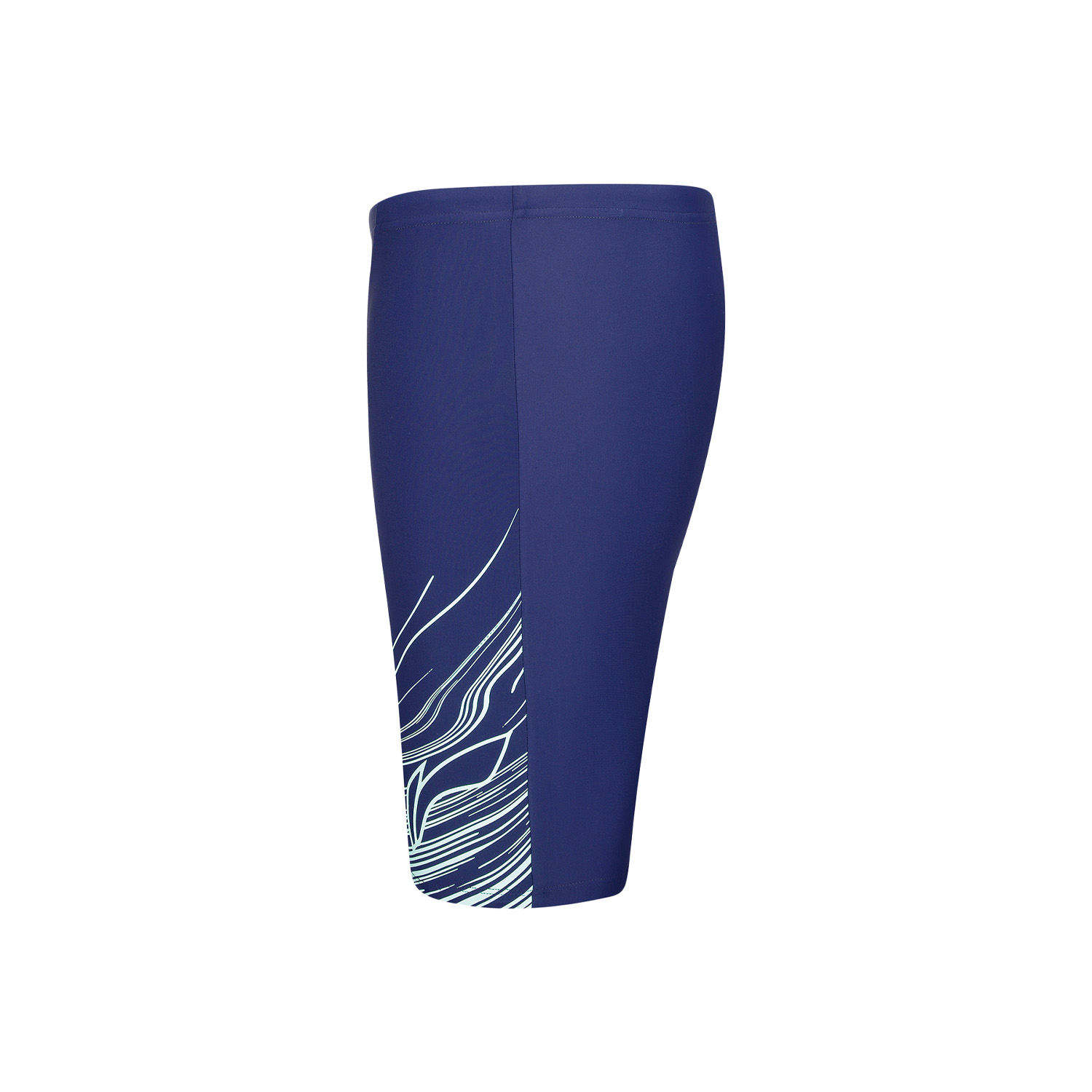 Li Ning Swimming Shorts Men’s Dark Marine Blue Moderate Square Leg Swim Trunks