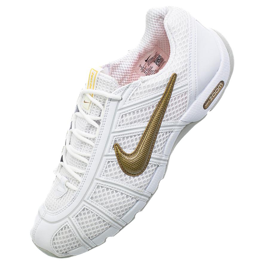 Nike Air Zoom Fencer Abrasion Resistant, Breathable, And Lightweight Support Training Shoes Unisex White Gold