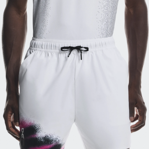 On Court Sports Shorts Men’s White | Black Moderate