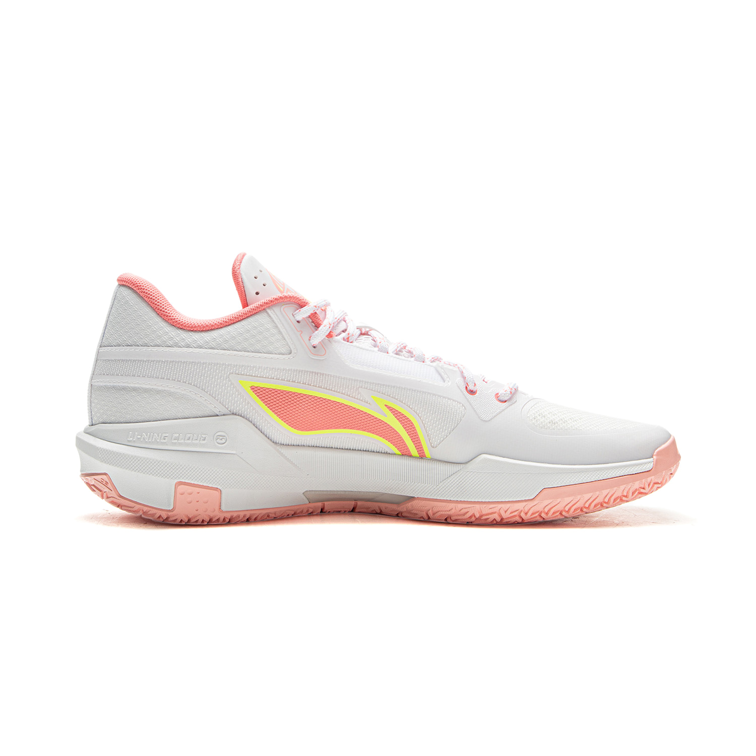 Li Ning Light Speed 3mid Basketball Shoes Men’s Mid Top Standard White/Peach Rouge Pink