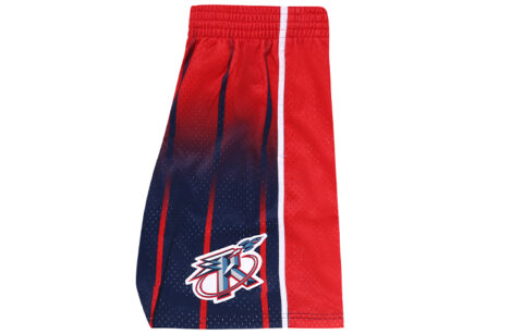 Mitchell Ness Basketball Shorts Men’s Red Navy Cyan