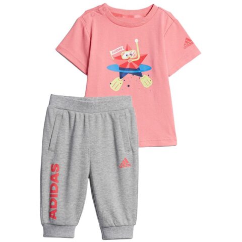 Adidas Casual Sportswear Cow Milk Powder/Medium Heather Gray Infant And Toddler
