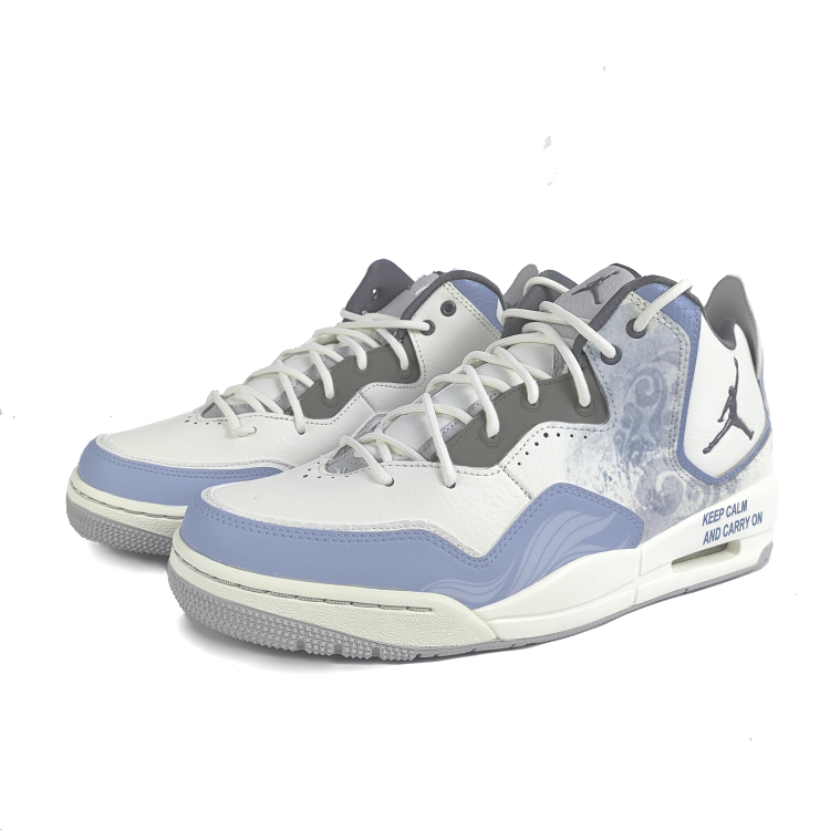 Jordan Courtside 23 Cushioning Slip Resistant Mid top Vintage Basketball Shoes Men’s Blue White