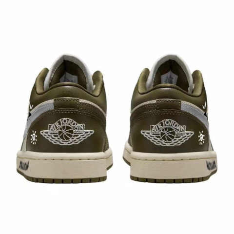 Jordan Air Jordan 1 Vintage Basketball Shoes Unisex Low Top White/Green