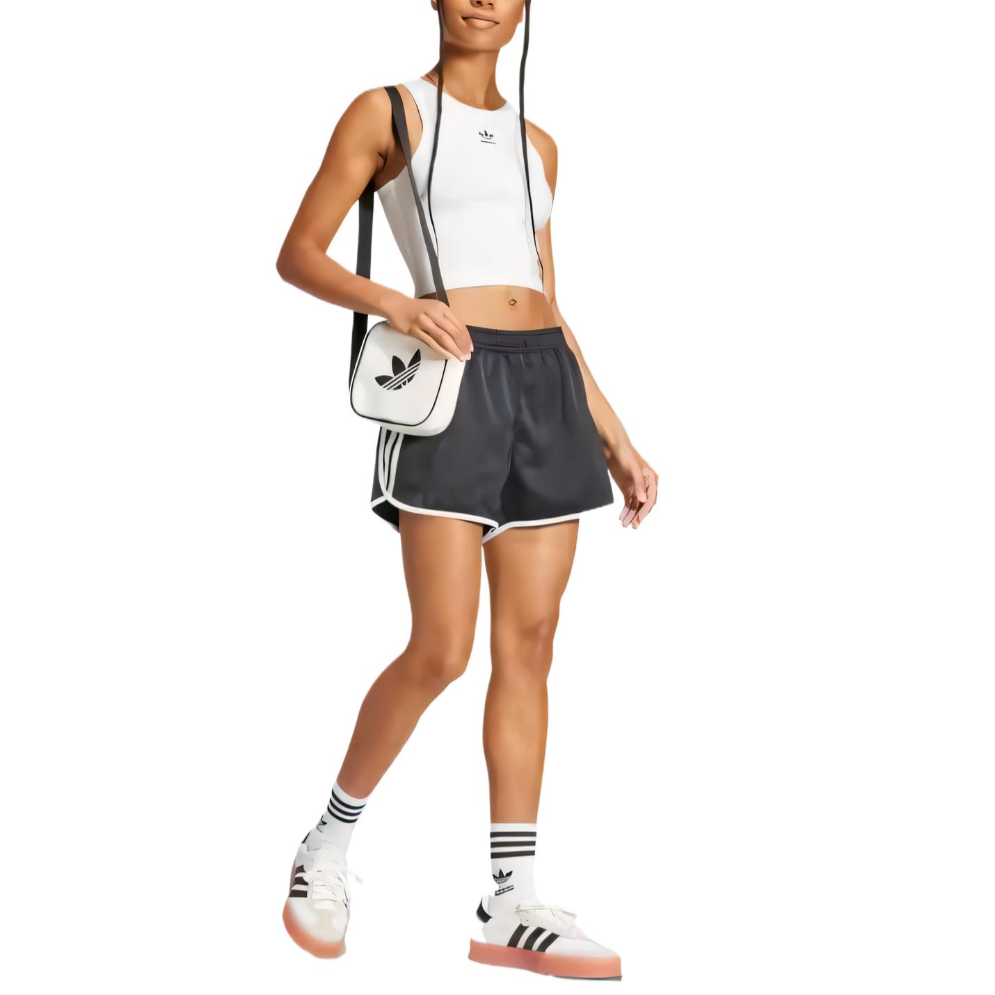 Adidas Originals Logo Embroidered Ribbed Tank Top