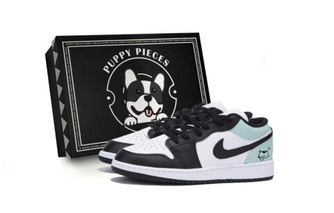 Jordan Air Jordan 1 Abrasion Resistant Low top Vintage Basketball Shoes Men’s Black Blue