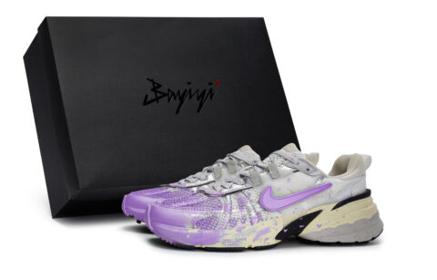 Nike V2K Run Slip Resistant Abrasion Resistant Low top Running Shoes Women’s Silver Purple