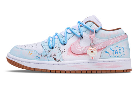Jordan Air Jordan 1 Kitten Manual Abrasion Resistant Abrasion Resistant Low top Vintage Basketball Shoes Unisex