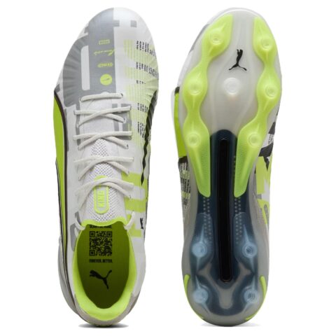 PUMA AG Artificial Ground FG Firm Ground Abrasion Resistant Soccer Shoes Men’s Gray Green