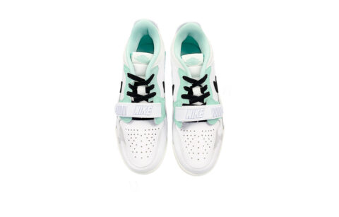Jordan Legacy Slip Resistant Abrasion Resistant Low top Vintage Basketball Shoes Women’s White Green Gray