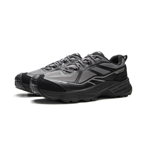 Li Ning Outdoor CF Tracing Breathable And Resilient Low top Outdoor Shoes Unisex Black Gray