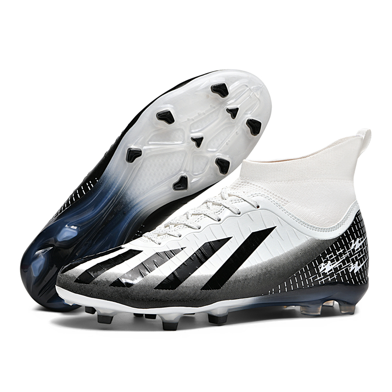 Binary FG Firm Ground Cushioning Lightweight Cushioning Lightweight Soccer Shoes Unisex White Black