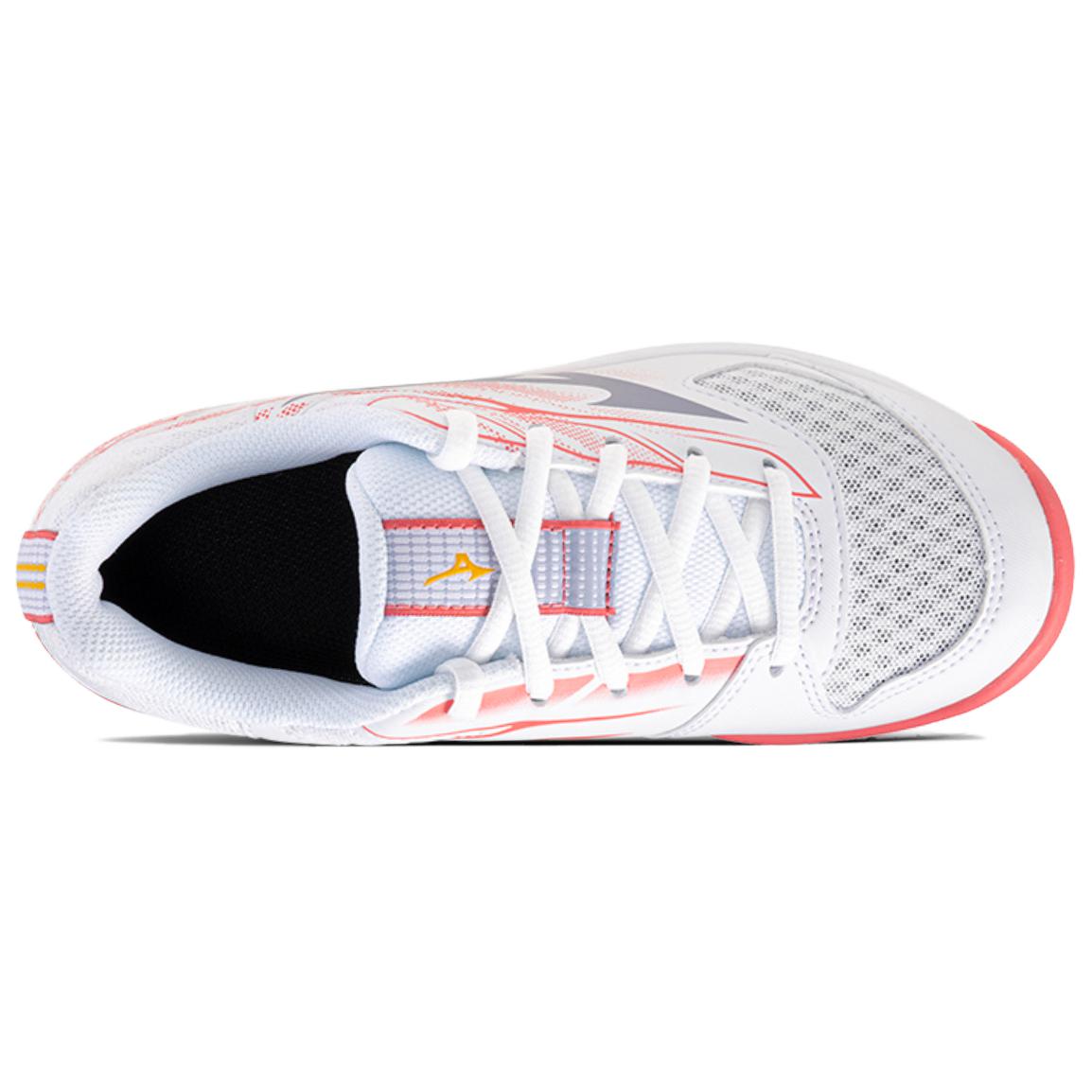 Mizuno BREAK SHOT 5 Jr.AC General Training Cushioning, Wear Resistant Tennis Shoes Unisex White Orange