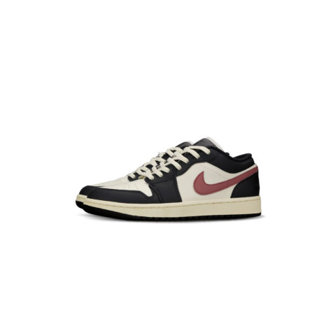 Jordan Air Jordan 1 Abrasion Resistant Low top Vintage Basketball Shoes Women’s Beige Black Red