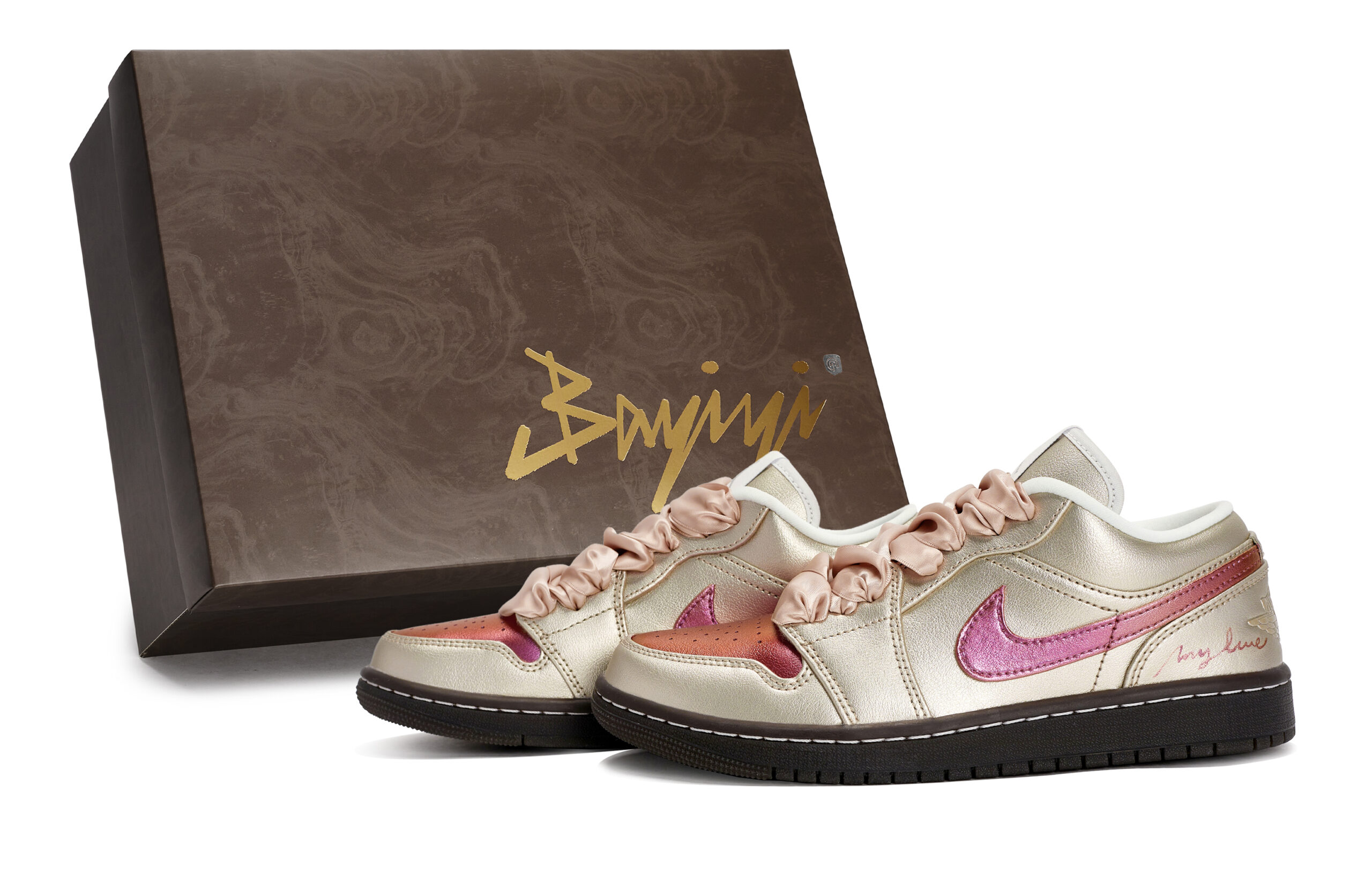 Jordan Air Jordan 1 811 Manufacturing, Pink Neon Dream, Special Shoe Box Abrasion Resistant Slip Resistant Low top