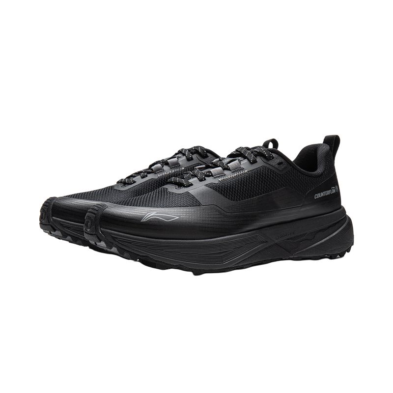 Li Ning Outdoor CF Tracing, Inter Industry Cushioning Abrasion Resistant Rebound Low top Hiking Shoes Unisex Black