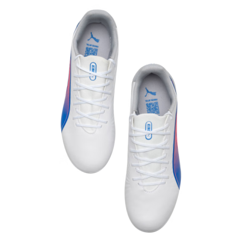 PUMA KING MATCH MG Multi Ground Artificial Turf Soccer Shoes Men’s White Blue