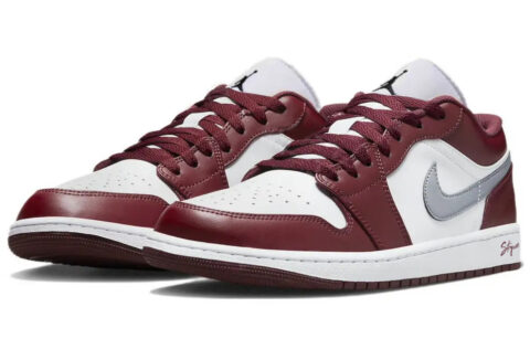 Jordan Air Jordan 1 Pulse Abrasion Resistant Low top Vintage Basketball Shoes Unisex White Red