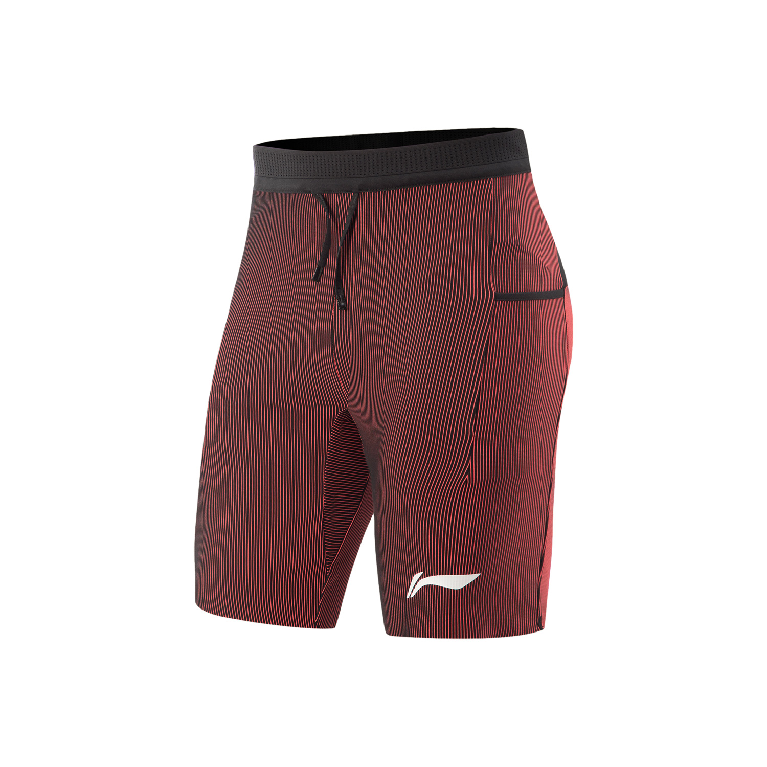 Li Ning Dragon Sparrow Running Shorts Men’s Black Red