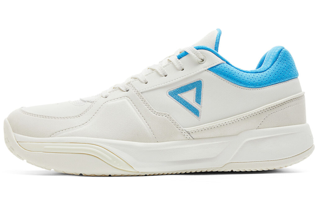 PEAK Taichi Oke Cushioning Rebound Abrasion Resistant Slip Resistant Low top Basketball Shoes Men’s Milk White Blue