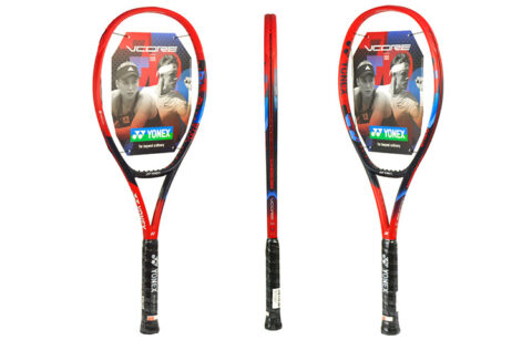 YONEX VCORE 07 100 305g Racket Weight 98 Square Inch Head Size Tango Red Unisex Full Carbon Tennis Rackets