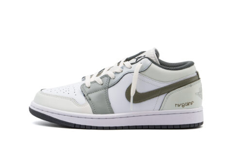 Jordan Air Jordan 1 Cushioning, Wear Resistant Low top Vintage Basketball Shoes Unisex Light Gray