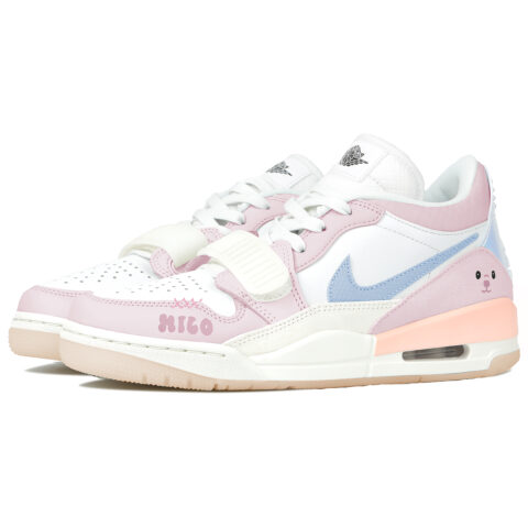 Jordan Legacy 312 Low WMNS CNY Slip Resistant Abrasion Resistant Mid top Vintage Basketball Shoes Unisex Pink