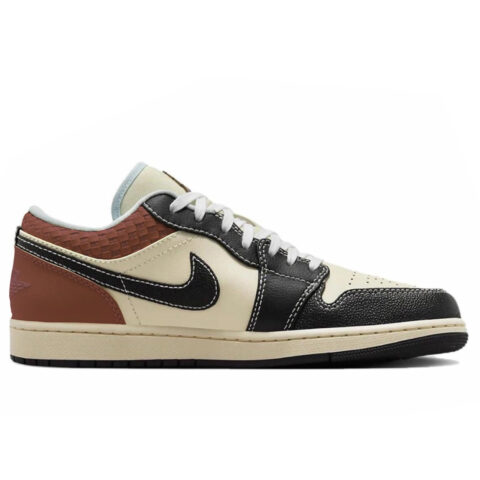 Jordan Air Jordan 1 Slip Resistant Abrasion Resistant Low top Vintage Basketball Shoes Men’s Black