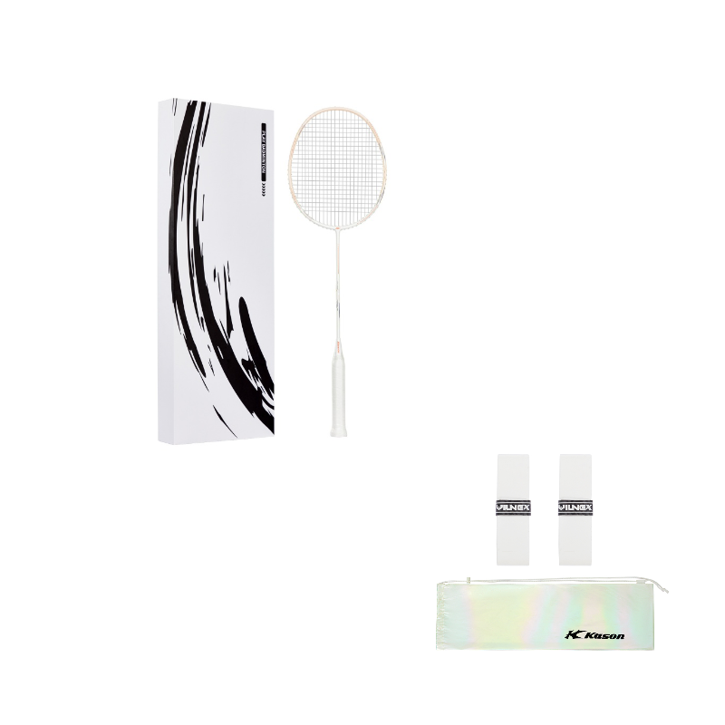 Li Ning x Kason Badminton Rackets Offensive Type Heavy Head, Stiff Shaft Advanced Level 4UG5 5UG6 Light Smoke Pink