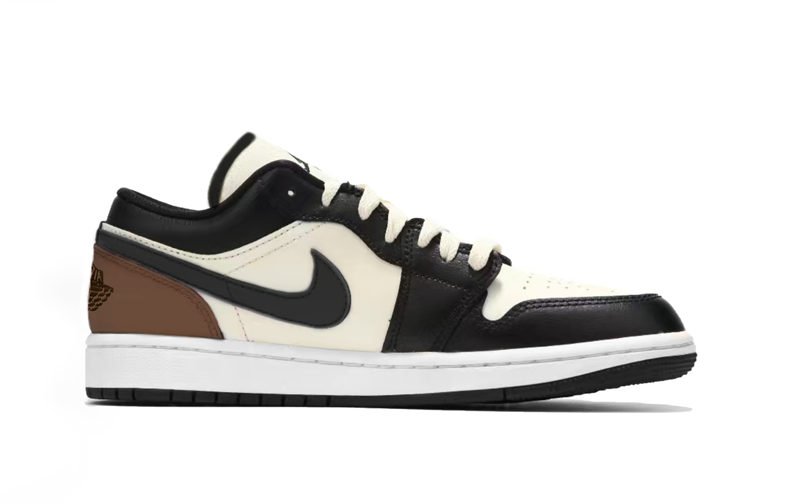 Jordan Air Jordan 1 Low Mocha Panda Leather Cushioning Low top Vintage Basketball Shoes Men’s Black White Brown