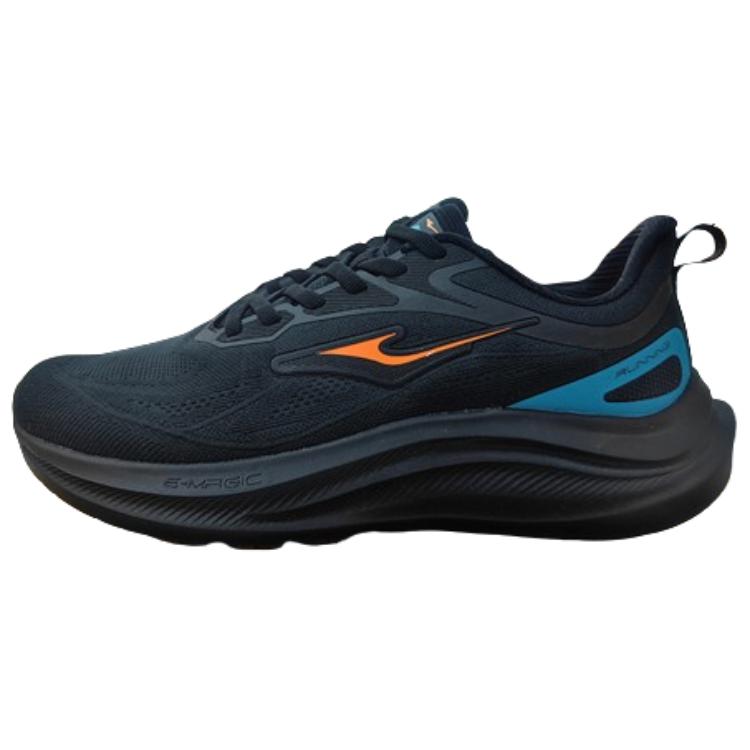 Erke Cushioning Abrasion Resistant Slip Resistant Low top Casual Running Shoes Men’s Black Orange Blue