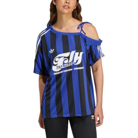 Adidas Originals striped off shoulder jersey