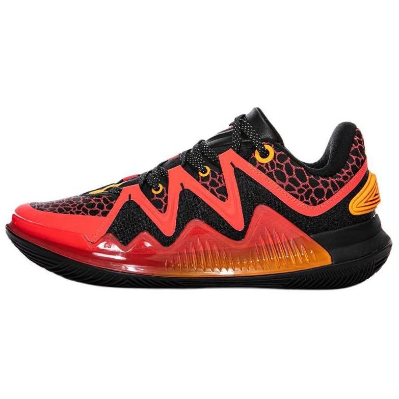 Erke Fearless EP Abrasion Resistant Support Lightweight Low top Basketball Shoes Men’s Black Red